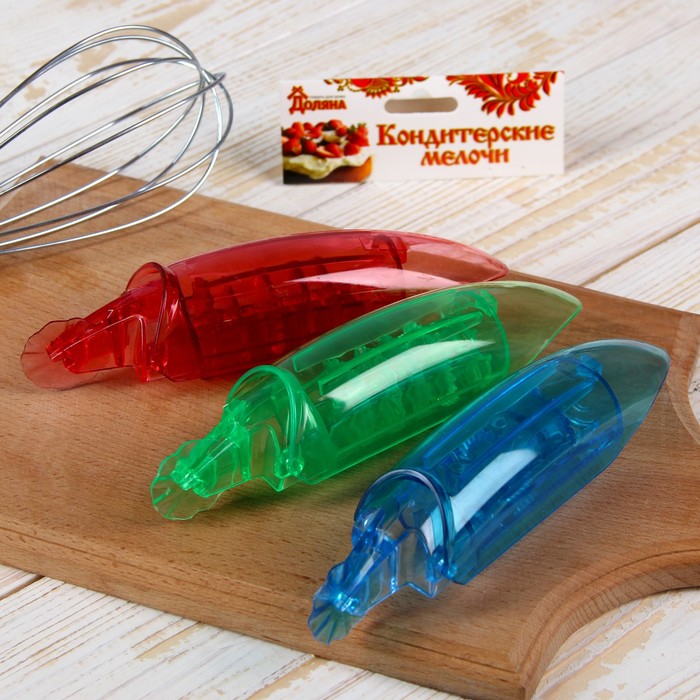 Валик для нарезания и тиснения теста "Помощник", с 6 насадками, МИКС