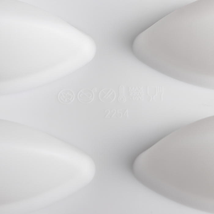 Форма для выпечки и муссовых десертов, 12 ячеек, 30х18х3 см "Джасти", цвет белый