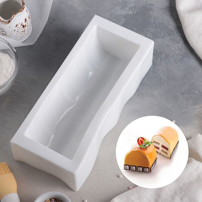 Форма для выпечки и муссовых десертов "Буше" 30х13х7,5 см, цвет белый