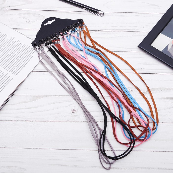 Шнурок для очков "Замша", цвет МИКС