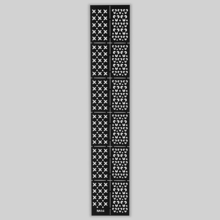 Трафареты для ногтей "Геометрические цветы", 12шт