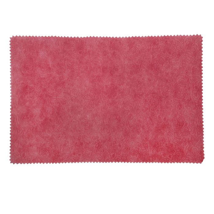 Салфетка кухонная "Цветочное кружево" 41х28 см, цвет розовый