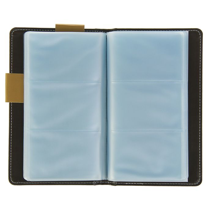 Визитница 180карт 3карты на 1листе обл пвх тёмно-коричневая DELI