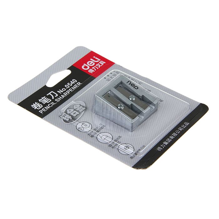 Точилка металл 2отв DELI