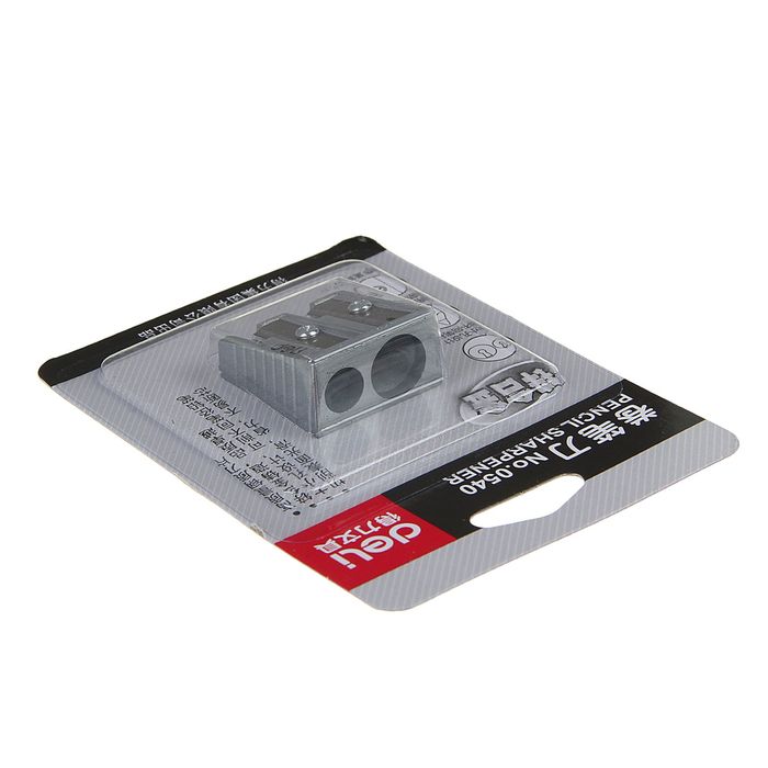 Точилка металл 2отв DELI