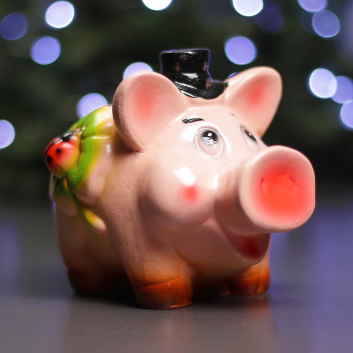 Копилка "Свинка с буренкой" 16см