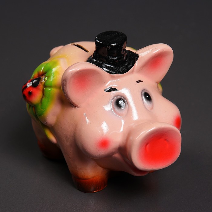 Копилка "Свинка с буренкой" 16см