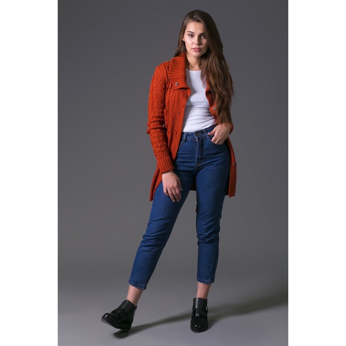Кардиган женский 3361, цвет терракот, р-р 42