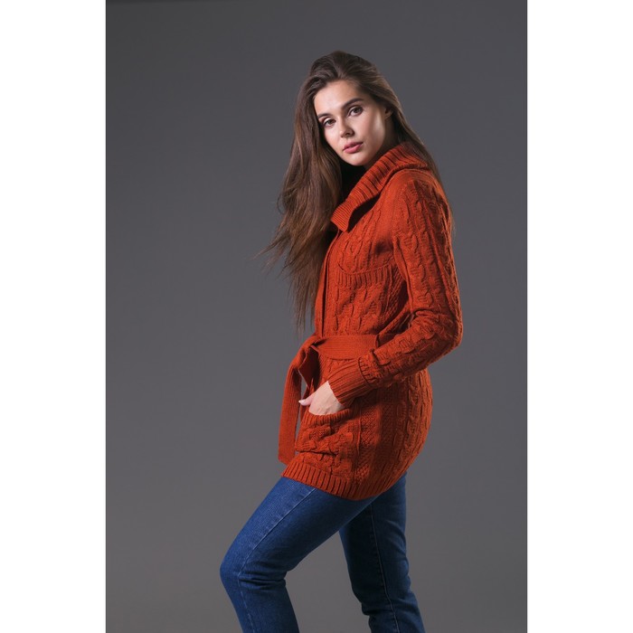 Кардиган женский 3361, цвет терракот, р-р 42