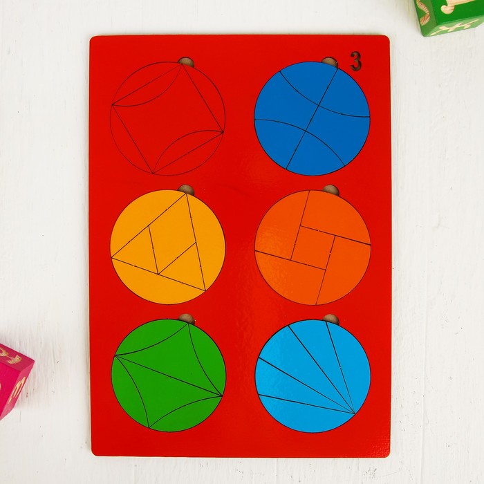 Головоломка логическая "Сложи круг №3 ", МИКС