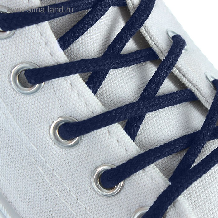 шнурки орион 90см круглые светло голубые Шнурки для обуви круглые, d=4мм, 90см, цвет тёмно-синий