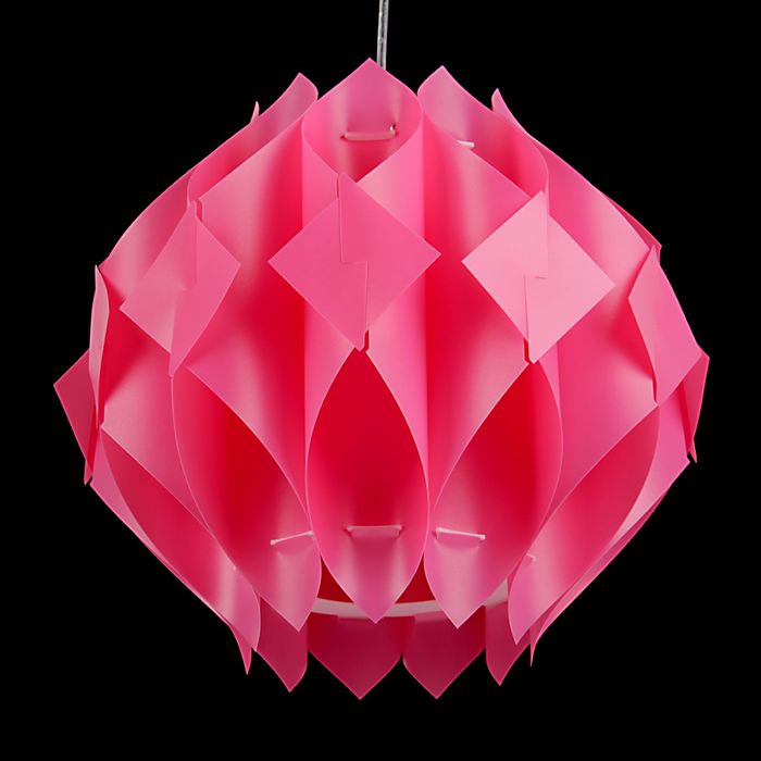 Люстра-подвес "Ромб", розовый