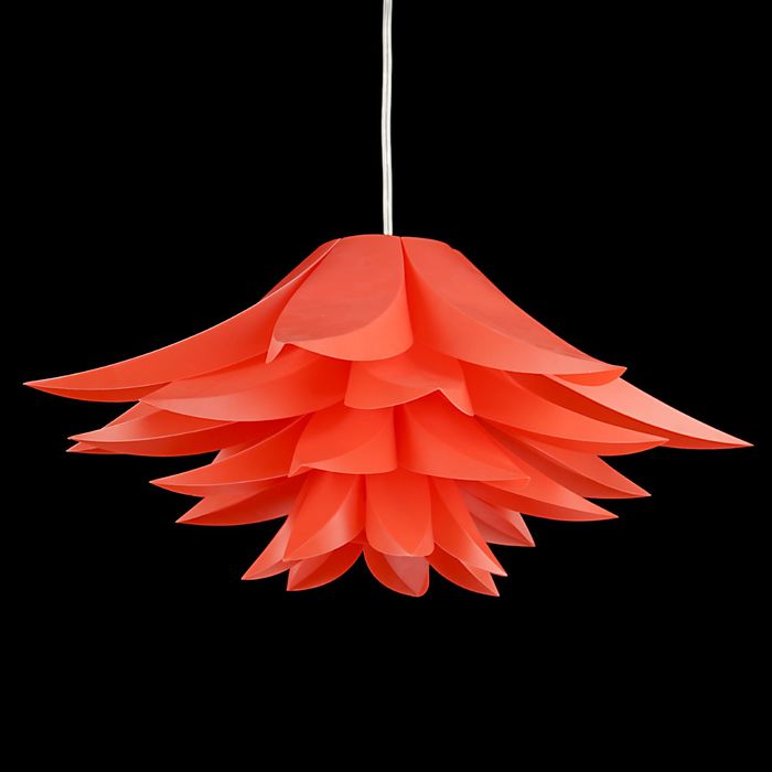 Люстра-подвес "Цветок лотоса", красный
