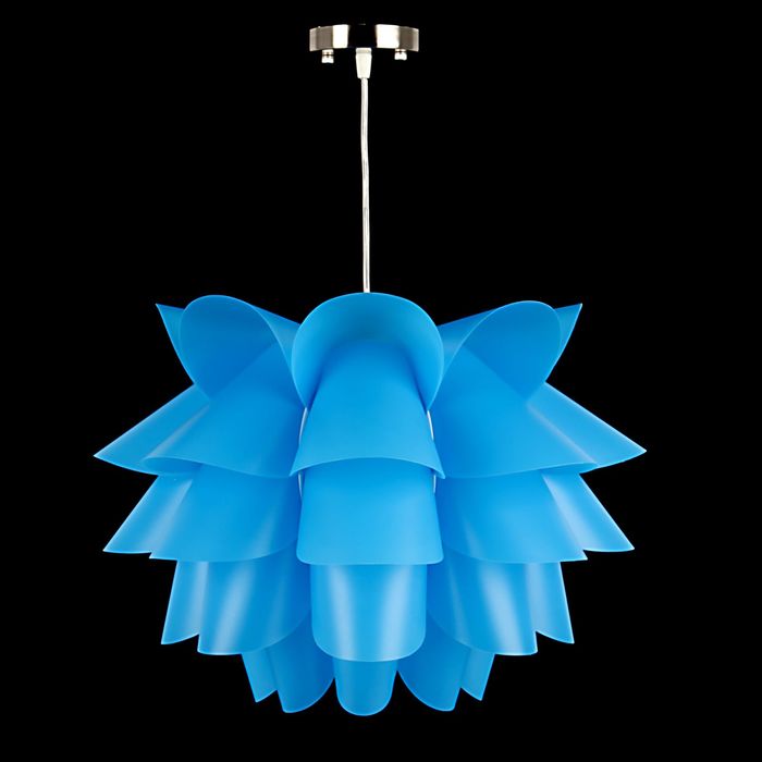 Люстра-подвес "Пион", голубой