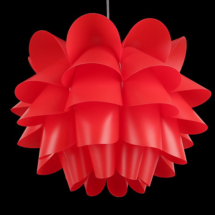 Люстра-подвес "Пион", красный