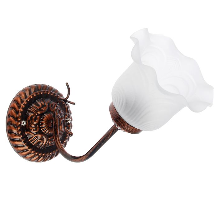 Бра "Цветок", 1 плафон, бронза