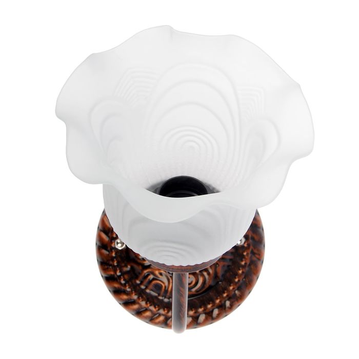 Бра "Цветок", 1 плафон, бронза