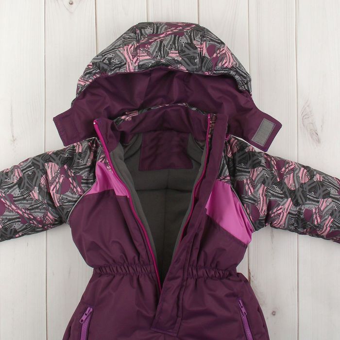 Комбинезон для девочки, рост 92 см, цвет фиолетовый КУМ-17_М