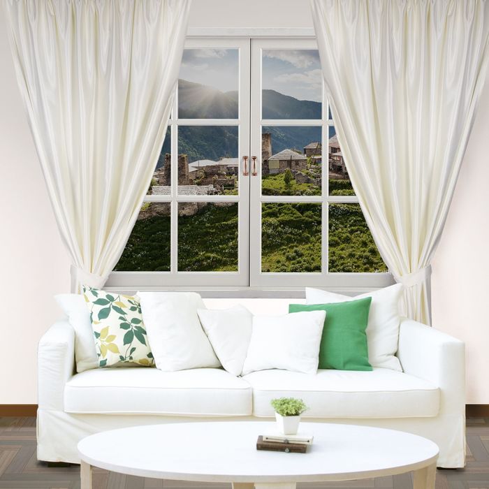 Штора портьерная "Этель" ширина 135, высота 250, цвет белый, атлас