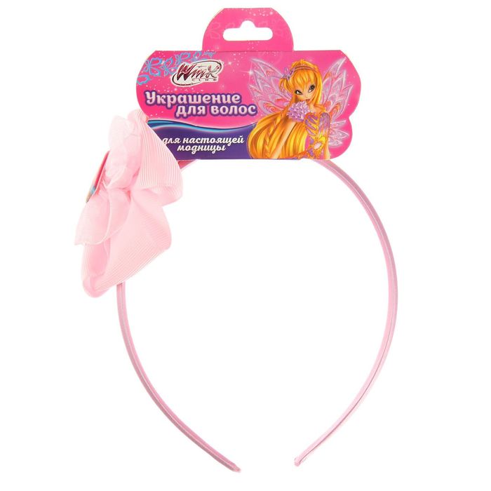 Ободок с бантом "Самая стильная", феи ВИНКС: Стелла, 11 х 3,5 см