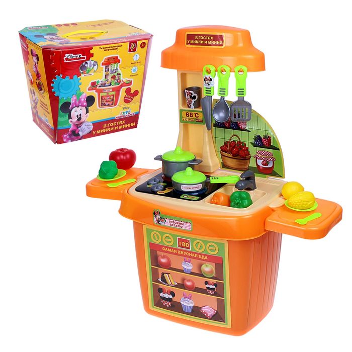 Кухня детская "Микки и его друзья", свет, звук, 27 предметов