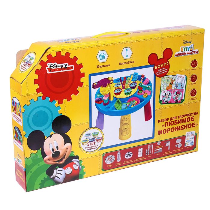 Игровой набор для лепки Микки и его друзья, 34 предмета, 5 цветов пластилина