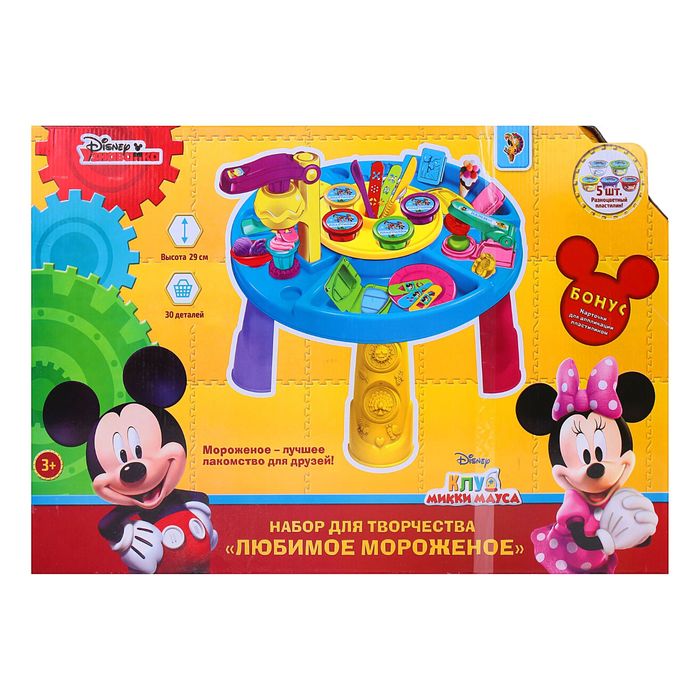 Игровой набор для лепки Микки и его друзья, 34 предмета, 5 цветов пластилина