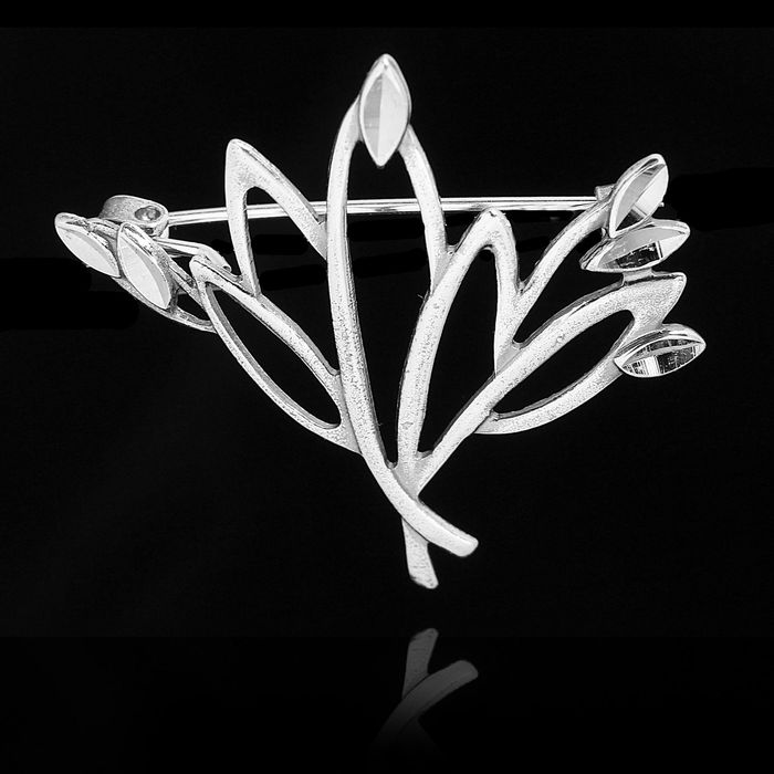 Брошь "Деревце", посеребрение с оксидированием