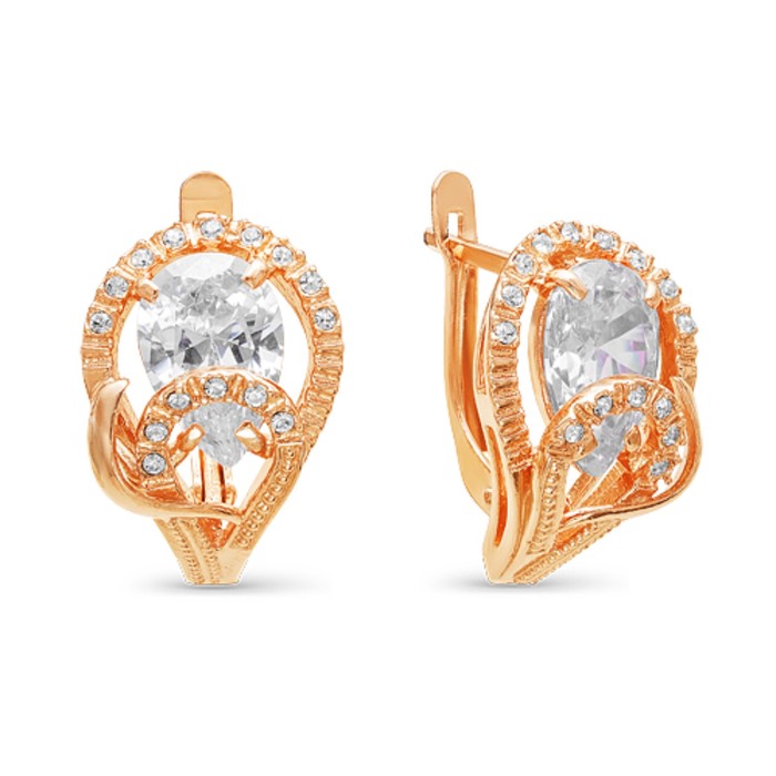 Серьги "Эвэри", позолота