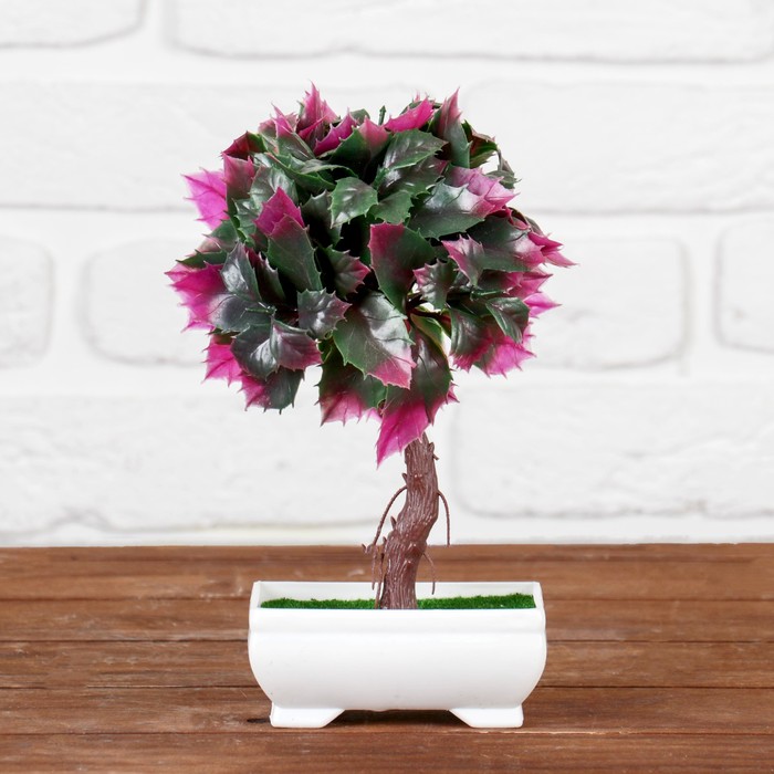 Бонсай "Крупные цветные листочки" 10*19 см, микс