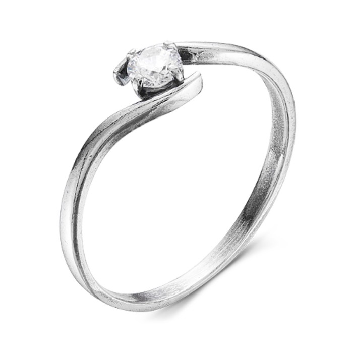 Кольцо "Нежность", посеребрение с оксидированием, 16.5 размер