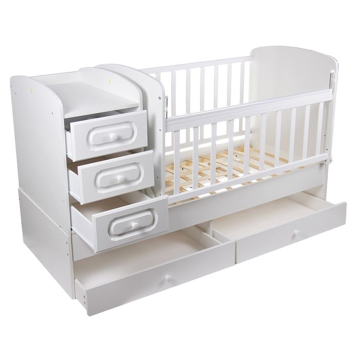 Детская кровать-трансформер «КТМ-МДФ», цвет белый