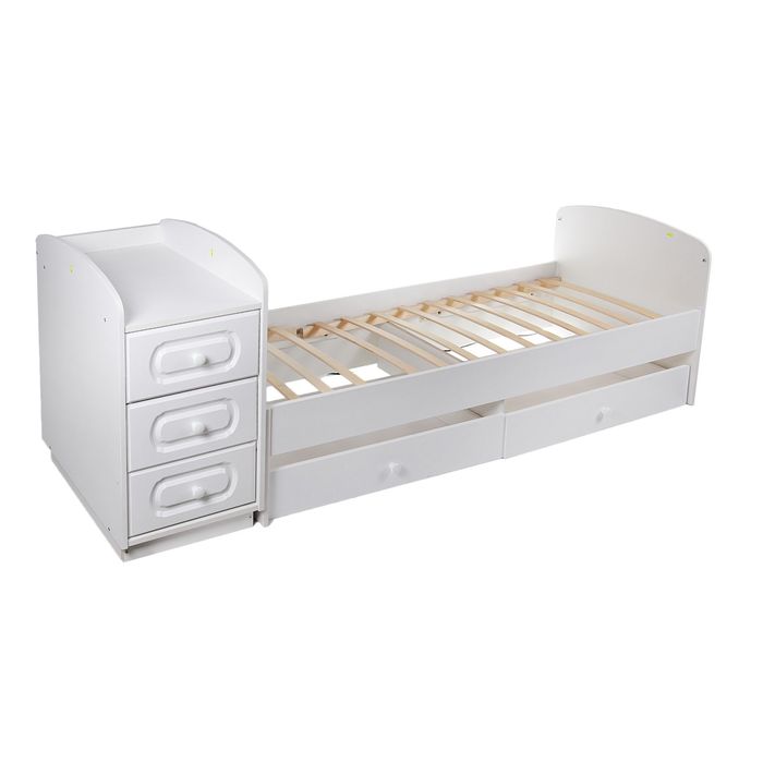Детская кровать-трансформер «КТМ-МДФ», цвет белый