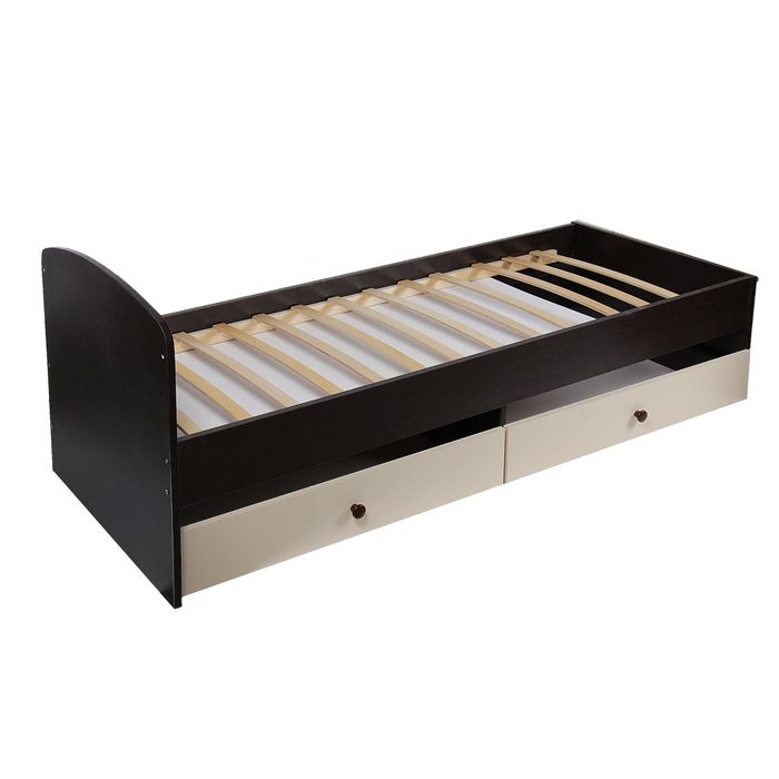 Детская кровать-трансформер «Мишки», с пеленальным столиком, цвет венге-ваниль