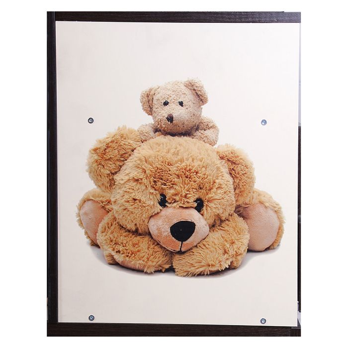 Детская кровать-трансформер «Мишки», с пеленальным столиком, цвет венге-ваниль