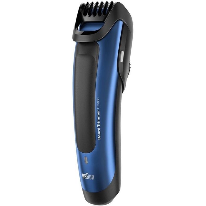 Машинки для стрижки Braun HC5030, 2 насадки,17 режимов (3-35мм), влажн очистка, черная/синяя