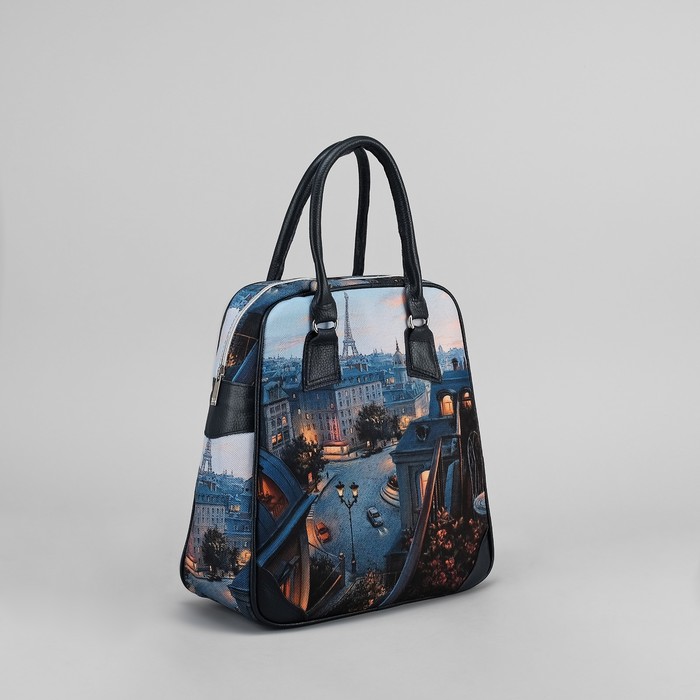 Сумка женская на молнии, 1 отдел, наружный карман, цвет тёмно-синий