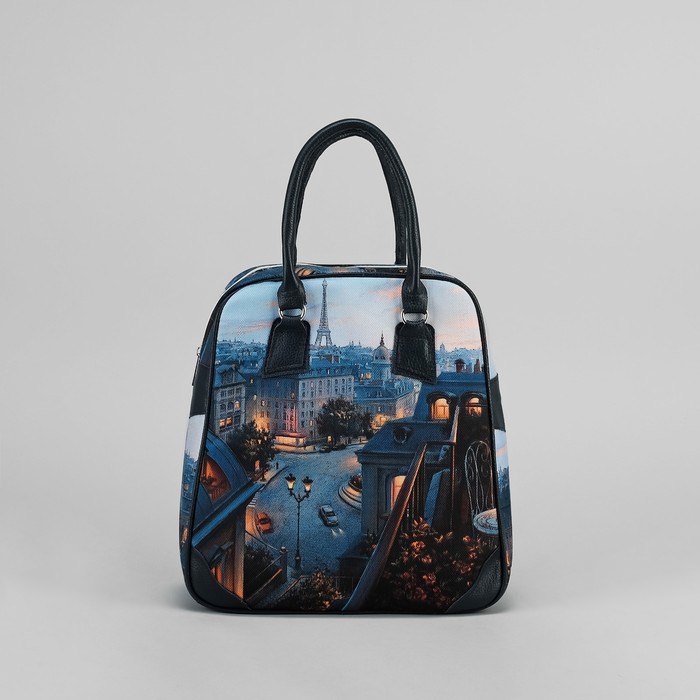 Сумка женская на молнии, 1 отдел, наружный карман, цвет тёмно-синий