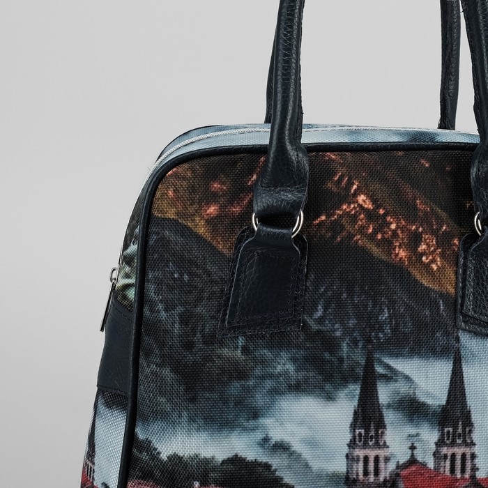 Сумка женская на молнии, 1 отдел, наружный карман, цвет чёрный