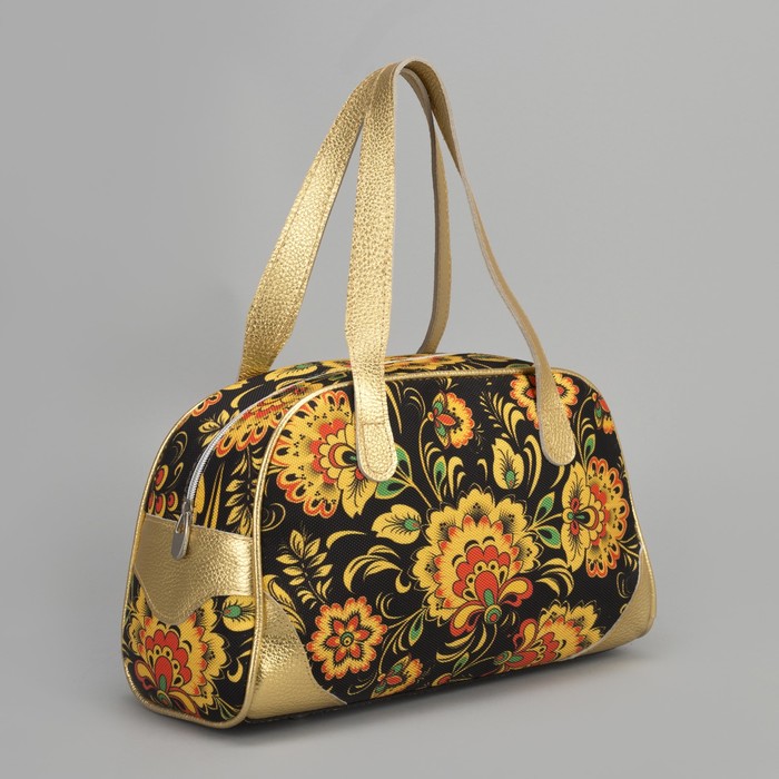 Сумка женская на молнии, 1 отдел, цвет чёрный