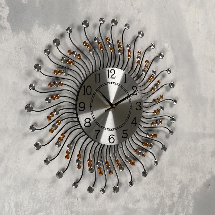 Часы настенные интерьерные "Серия Ажур. Витые лучики", d=50 см