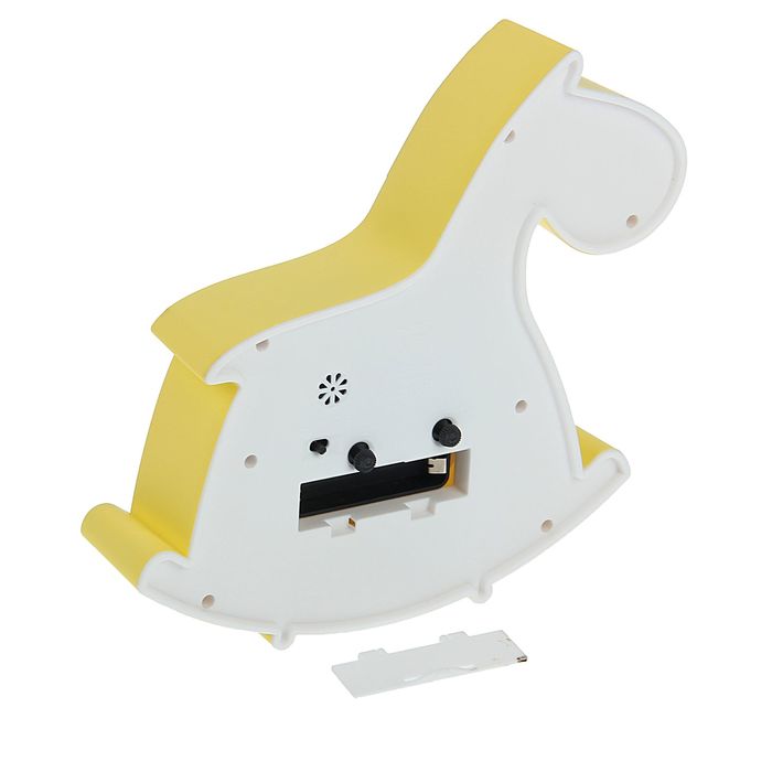 Будильник детский "Лошадка-качалка", 18х17 см, микс