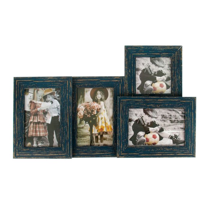 Фоторамка пластик на 4 фото 10х15 см, 10х10 см 26,5х44 см