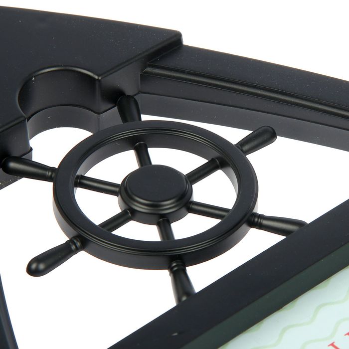 Фоторамка пластик на 3 фото 10х15 см "Лодка" черная 54х26 см