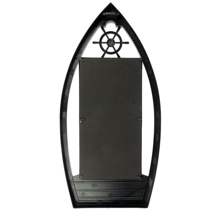 Фоторамка пластик на 3 фото 10х15 см "Лодка" черная 54х26 см