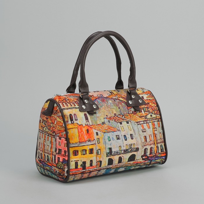 Сумка женская на молнии, 1 отдел, наружный карман, цвет коричневый