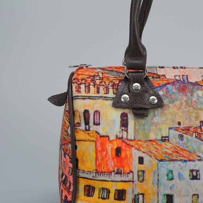 Сумка женская на молнии, 1 отдел, наружный карман, цвет коричневый