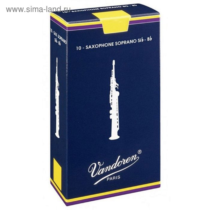 

Трости для саксофона Сопрано Vandoren SR2035 №3,5 (10шт)