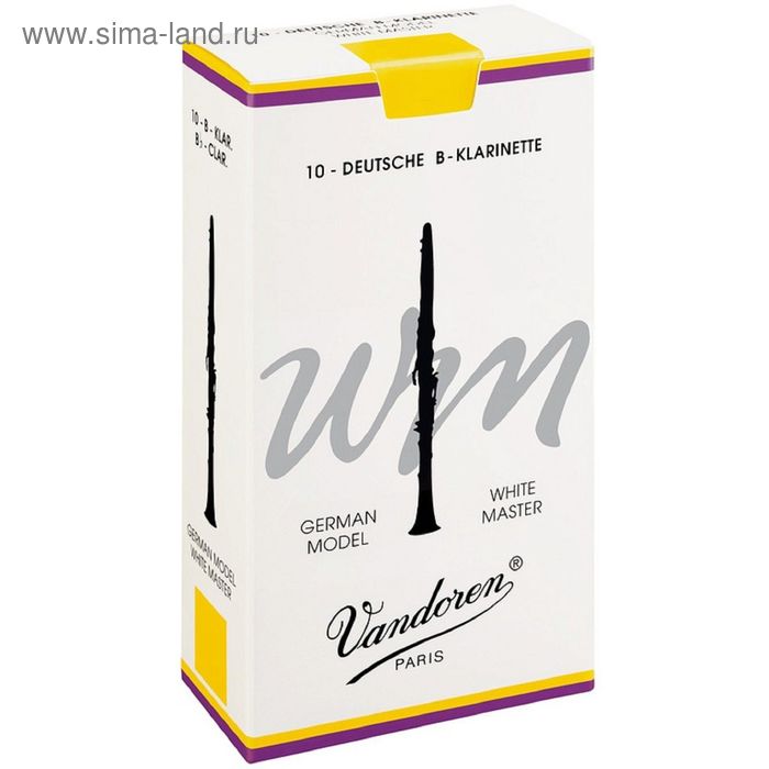 

Трости для кларнета Bb Vandoren CR163 WHITE MASTER №3 (10шт)
