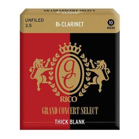 

Трости для кларнета Bb Rico RCJ1035 Grand Concert Select Thick Blank, размер 3.5, 10шт